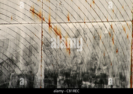 rusty metal plate background from dam spillway gates Stock Photo