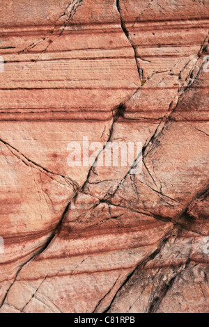 vertical image of cracked sandstone background surface Stock Photo