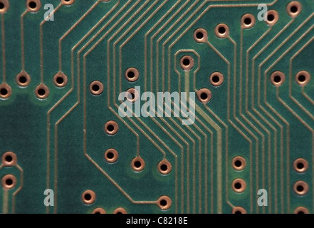 Close up of a printed circuit board Stock Photo