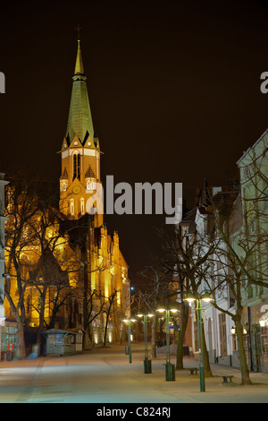 St George's Church on the main street of Monte Cassino in Sopot, Poland. Stock Photo