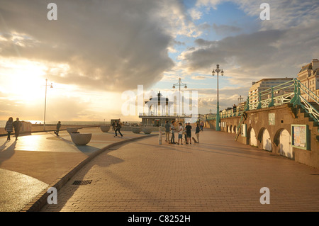 Brighton and Hove seafront in late summer, Brighton, East Sussex, UK Stock Photo