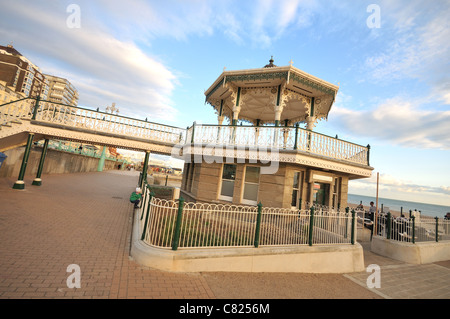 The recently renovated Victorian Brighton Bandstand (Birdcage), Brighton seafront, East Sussex, UK Stock Photo