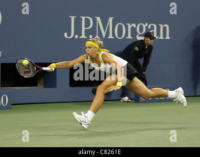 Sabine Lisicki of Germany in action at the US Open 2011 Stock Photo