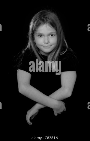 cute eight year old girl Stock Photo