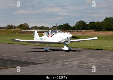 DynAero MCR-01 Club G-KARK taxiing at Breighton Airfield Stock Photo