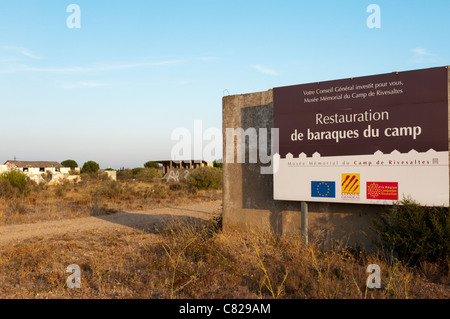 Restoration of Camp de Rivesaltes between Rivesaltes and Perpignan in southern France as a museum. SEE DESCRIPTION FOR DETAILS. Stock Photo