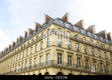 Typical street view in Paris, France. Stock Photo