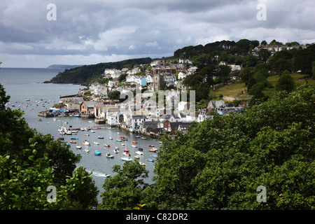View across River Fowey and estuary from Hall Walk to Fowey , Cornwall , England Stock Photo