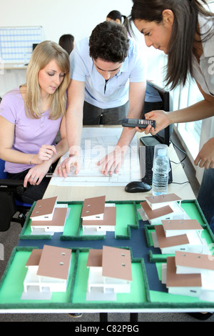 Busy architect's office Stock Photo
