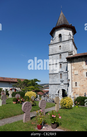 Church of Ainhoa, Aquitaine, France Stock Photo