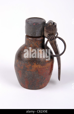 French WWII and after DF37 grenade with M1935 type fuse assembly. Stock Photo