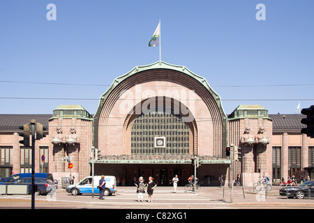 Helsinki Central Railway Station, Helsinki, Finland Stock Photo