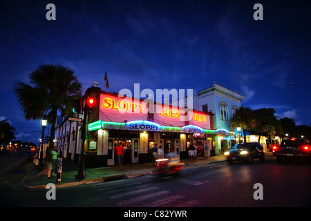 sloppy joe's at dawn on duval street, key west, florida, usa Stock Photo