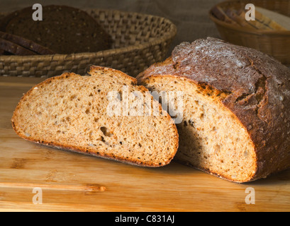 Sliced Sourdough Bread Stock Photo