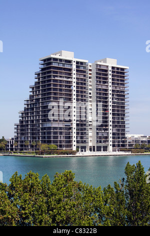 Miami Beach condos and buildings on a sunny summer day. Stock Photo