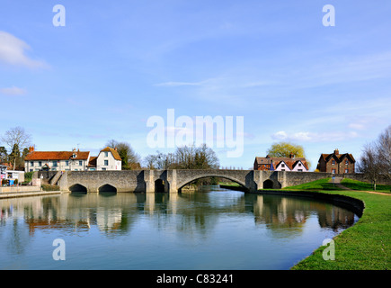 1416 Abingdon Bridge on River Thames, Oxfordshire Stock Photo