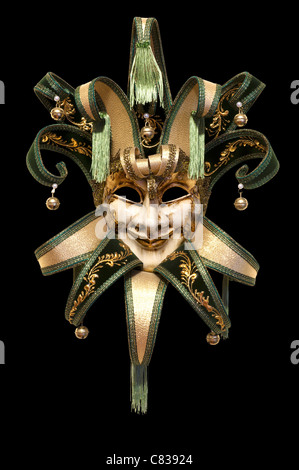 Venetian mask on a black background Stock Photo