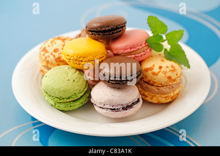 Macaroons. Typical French food. Stock Photo