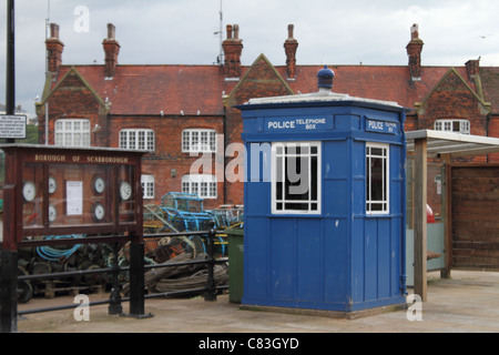 police telephone box tardis blue Stock Photo