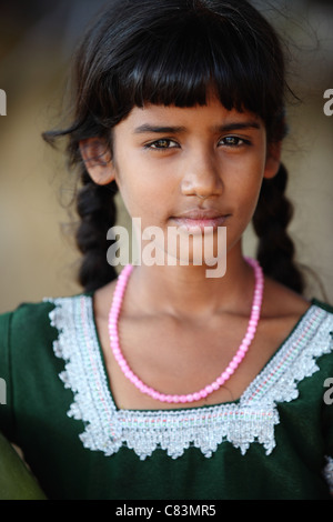 Beautiful girl Andhra Pradesh South India Stock Photo