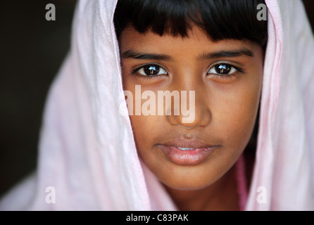 Beautiful girl Andhra Pradesh South India Stock Photo