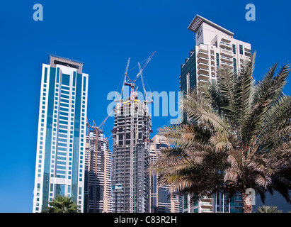 Construction works in Dubai near Dubai marina Stock Photo