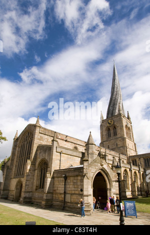 The Parish Church of St. Mary and All Saints Chesterfield Derbyshire Stock Photo