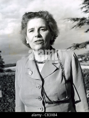 REBECCA WEST (1892-1983) English author at her home in Ibstone, near High Wytcombe, in 1949. Photo Jitendra Arya Stock Photo