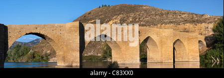 Medieval bridge in Haro (La Rioja,Spain) Stock Photo