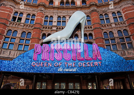 Priscilla, Queen of the Desert sign at the Palace Theatre, Cambridge Circus, London Stock Photo