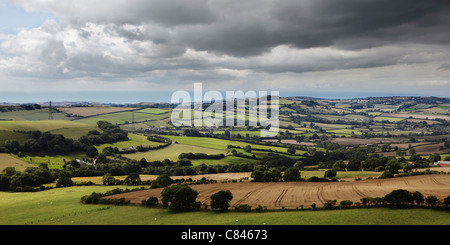 Aerial view of rural countryside Stock Photo