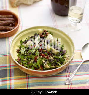 Bowl of lentil and artichoke salad Stock Photo