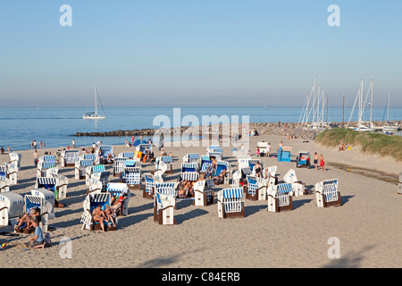 beach, Kuehlungsborn East, Baltic Sea Coast, Mecklenburg-West Pomerania, Germany Stock Photo