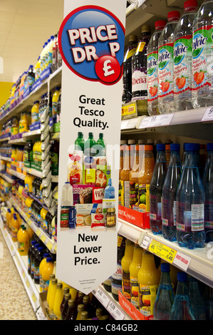 A Tesco price drop offer in a uk store Stock Photo