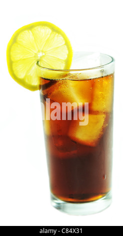 Glass of cola isolated Stock Photo