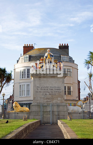 The King's Statue in Weymouth, Dorset,England. Stock Photo