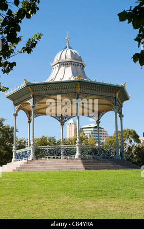 The Beautiful Bandstand on a Mound in Elder Park Adelaide by Torrens Lake Adelaide South Australia SA Stock Photo