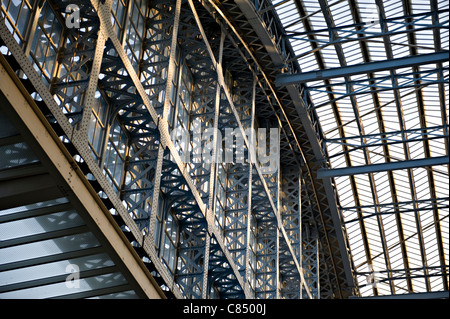 Detail of the roof at St Pancras International Station, London, UK Stock Photo