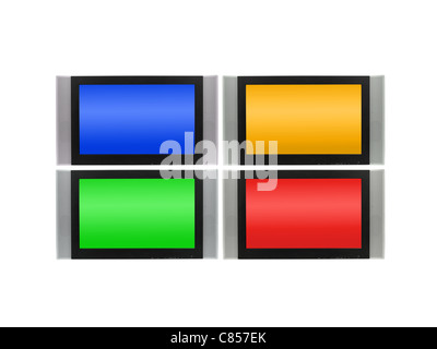 Flat screen tv isolated against a white background Stock Photo