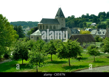 Lonlay Abbey : Benedictine Abbey (eleventh Century) At Autumn, In 