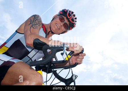 Man Cycling Stock Photo