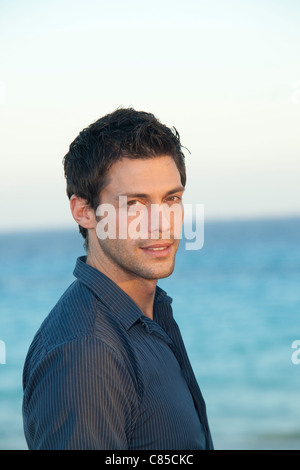 Portrait of Man, Playa del Carmen, Mexico Stock Photo