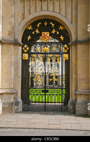Ornate gateway leading in to  All Souls College one of the university's in the city of Oxford Stock Photo
