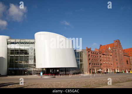 Entrance to the Ozeaneum, public aquarium and part of the German Oceanographic Museum (Deutsches Meeresmuseum) in Stralsund Stock Photo