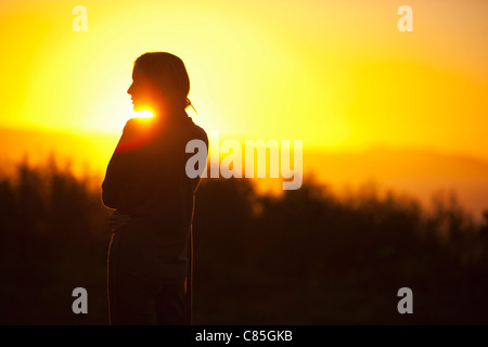 Woman, Bolinas, Marin County, California, USA Stock Photo