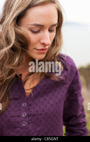 Woman, Bolinas, Marin County, California, USA Stock Photo