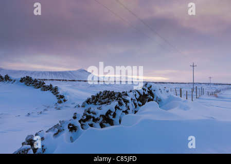Hverfjall in Winter, Sudur-Thingeyjarsysla, Northeast Region, Iceland
