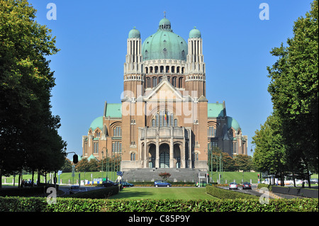 National Basilica of the Sacred-Heart of Koekelberg, the largest building in Art Deco style in the world, Brussels, Belgium Stock Photo