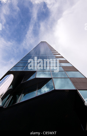 Looking up at the 1999 Broadway skyscraper building in Denver, Colorado, USA. Stock Photo