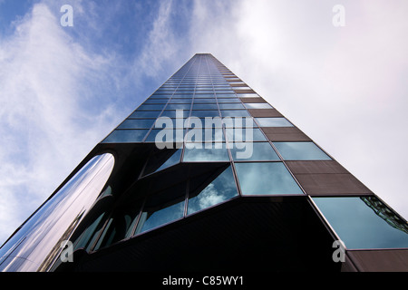 Looking up at the 1999 Broadway skyscraper building in Denver, Colorado, USA. Stock Photo